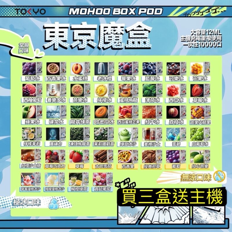 送1主機Tokyo東京魔盒彈-東京魔盒主機Tokyo Mohoo東京魔盒 TOKYO MOHOO BOX 買三盒送1主機